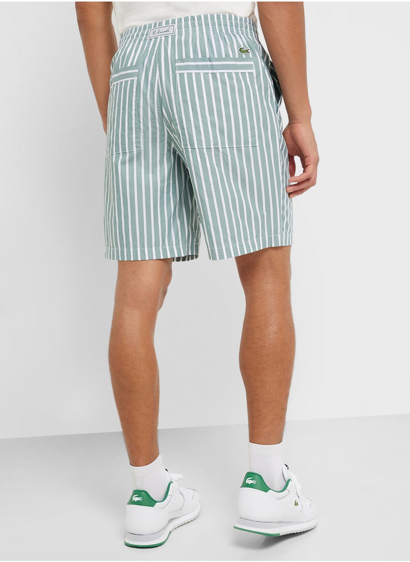 Relaxed Fit Striped Shorts