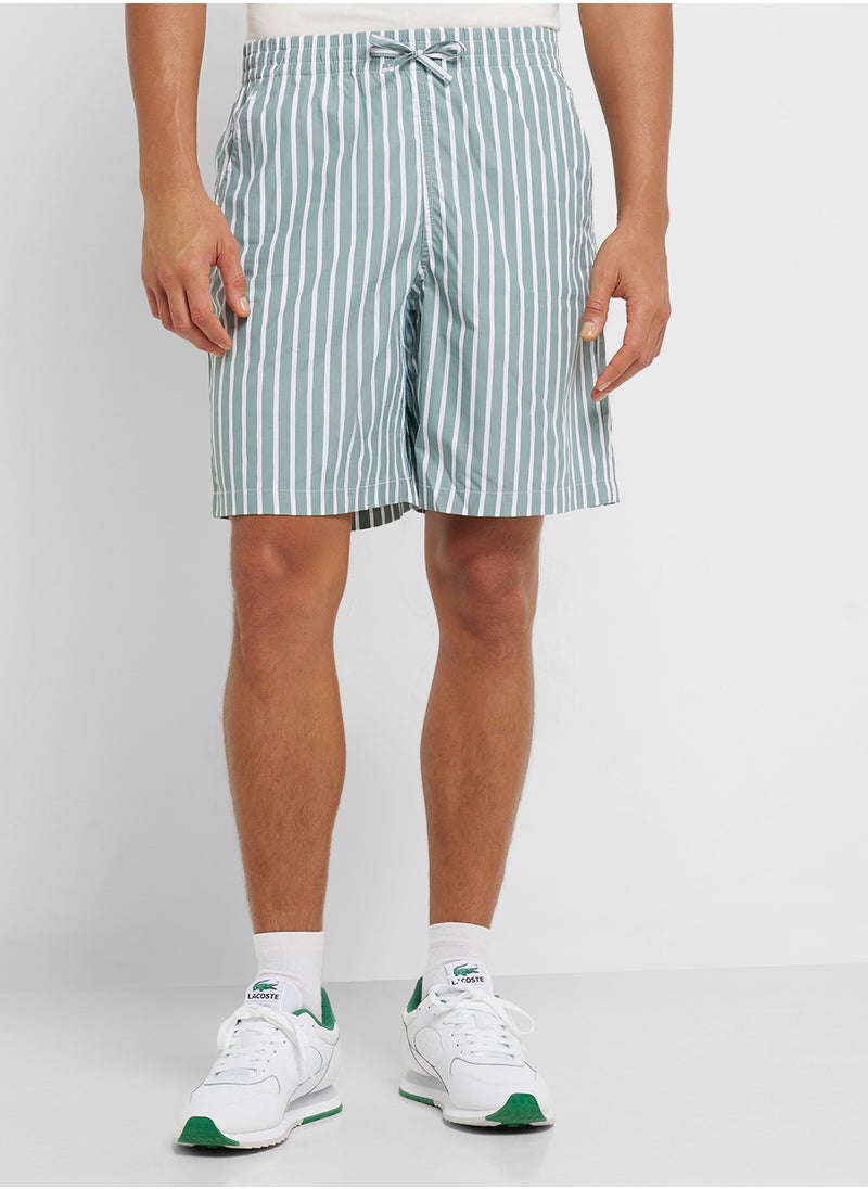 Relaxed Fit Striped Shorts