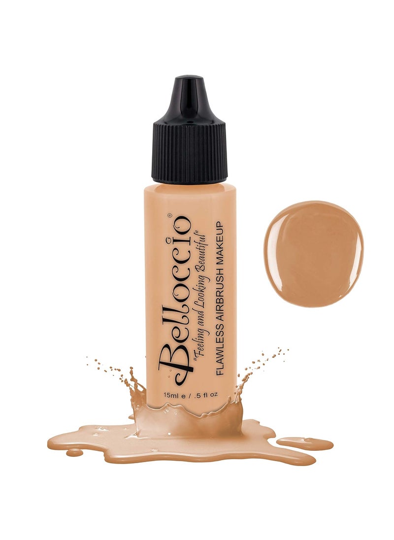 Belloccio's Professional Cosmetic Airbrush Makeup Foundation 1/2oz Bottle: Buff- Light with Golden Undertones