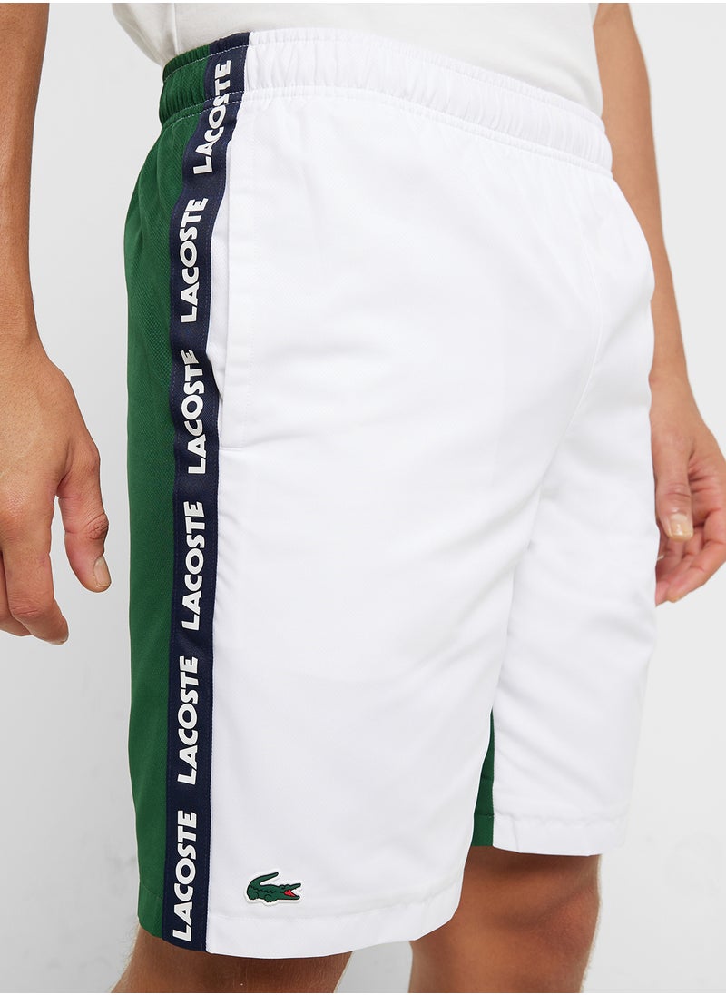 Drawstring Colorblock Shorts