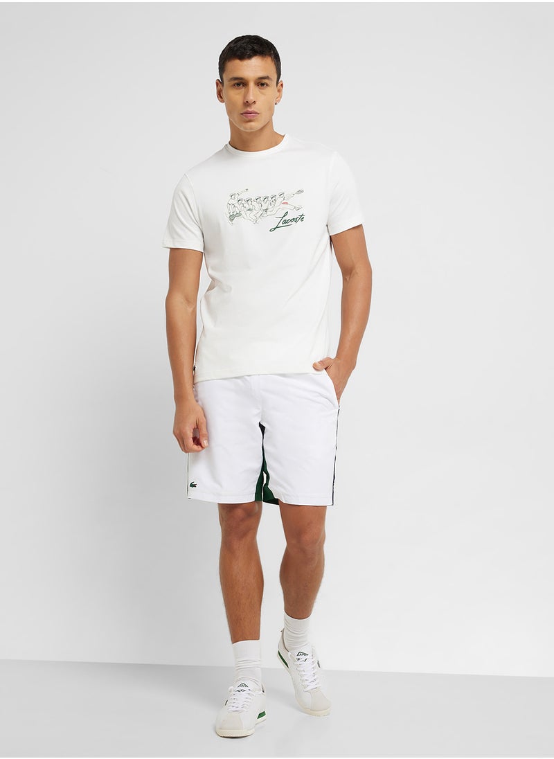 Drawstring Colorblock Shorts