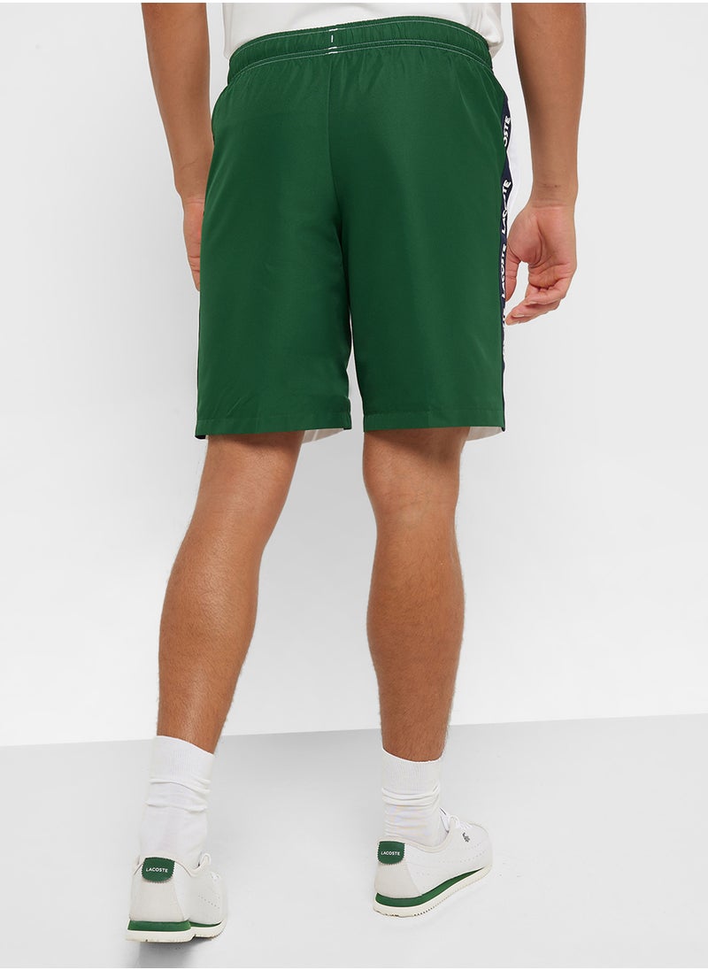 Drawstring Colorblock Shorts