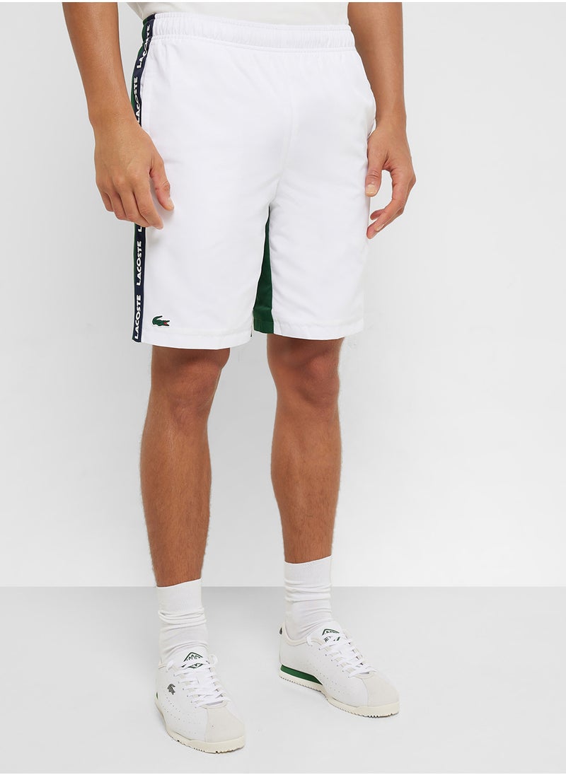 Drawstring Colorblock Shorts