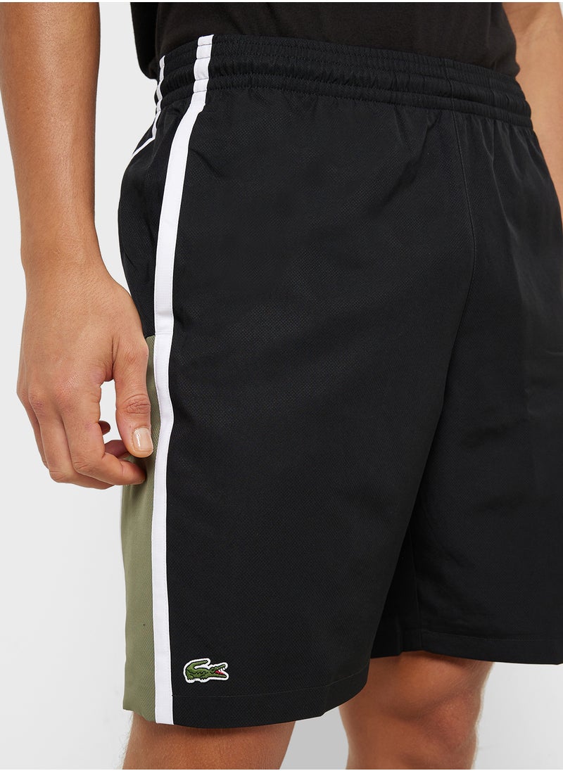 Drawstring Colorblock Shorts