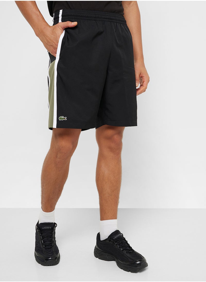 Drawstring Colorblock Shorts