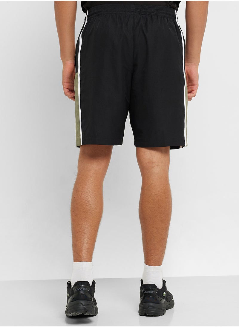 Drawstring Colorblock Shorts