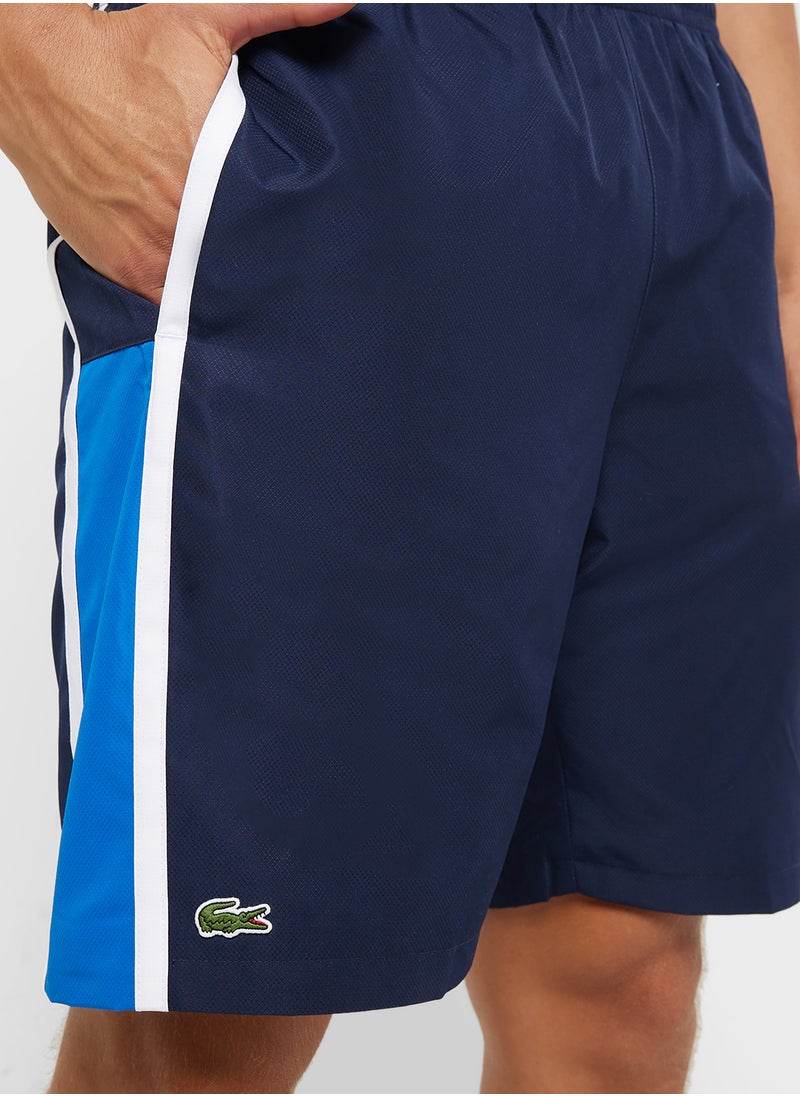 Drawstring Colorblock Shorts
