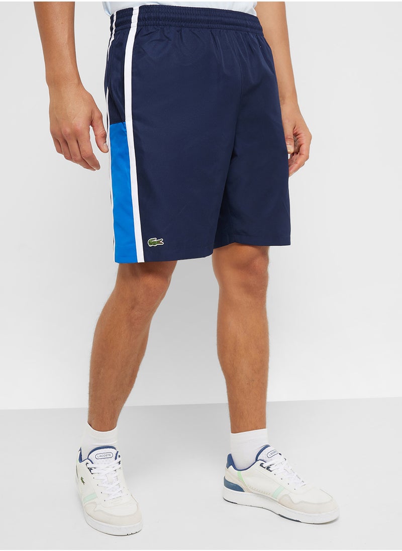 Drawstring Colorblock Shorts