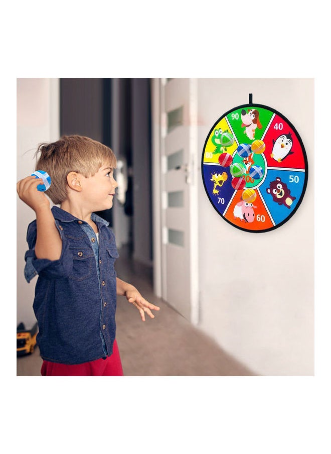 Throwing Target Game With 8 Balls 37x37x1cm