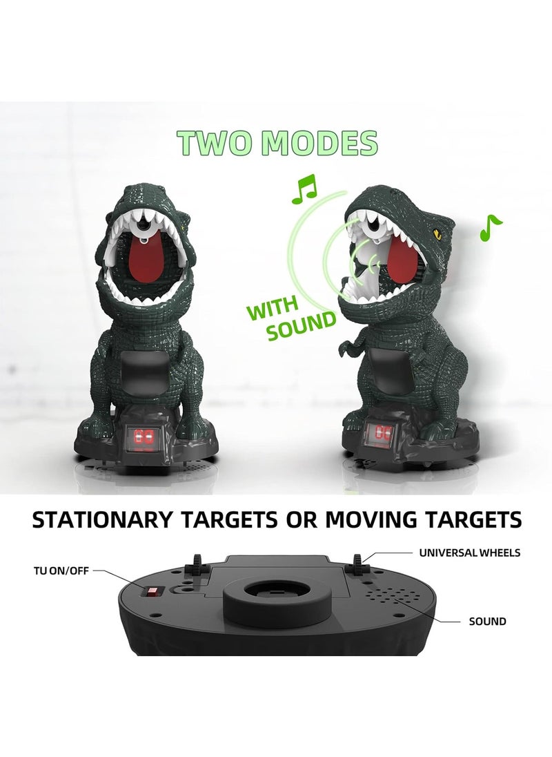 Detachable Dinosaur Shooting Toy, T-Rex Target with Spray and Pterosaur Air Pump Foam Toy Gun