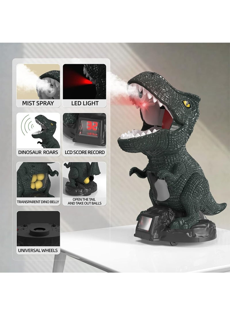 Detachable Dinosaur Shooting Toy, T-Rex Target with Spray and Pterosaur Air Pump Foam Toy Gun