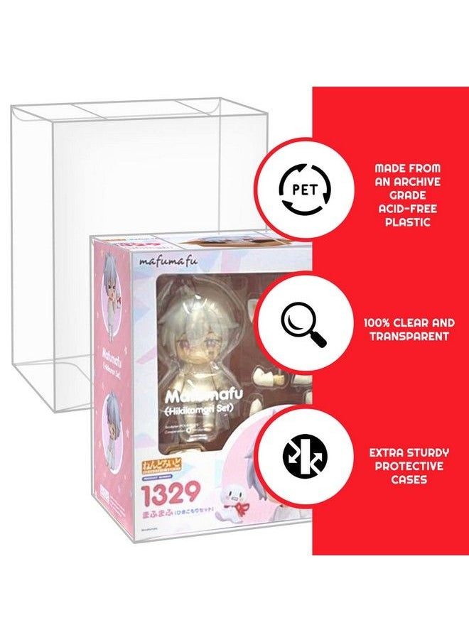 Action Figure Anime Display Case Protector Compatible With New Nendoroid Box Thick Anti Dust Acid Free Pet Plastic Casing (Pack Of 10)