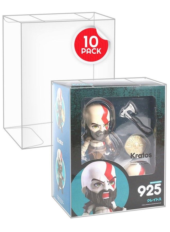 Action Figure Anime Display Case Protector Compatible With New Nendoroid Box Thick Anti Dust Acid Free Pet Plastic Casing (Pack Of 10)