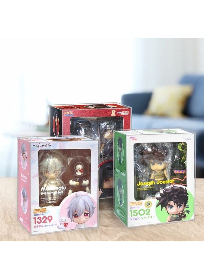 Action Figure Anime Display Case Protector Compatible With New Nendoroid Box Thick Anti Dust Acid Free Pet Plastic Casing (Pack Of 10)