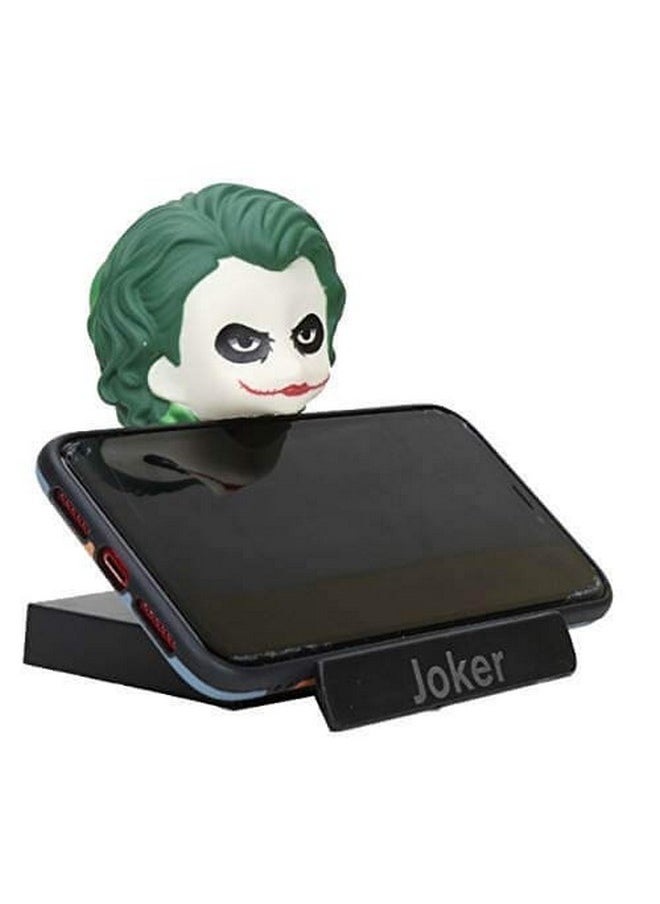 Awestuffs Phone Holder Bobblehead Action Figure for Car Dashboard, Office Desk & Study Table (Pack of 1) (Joker Serious)