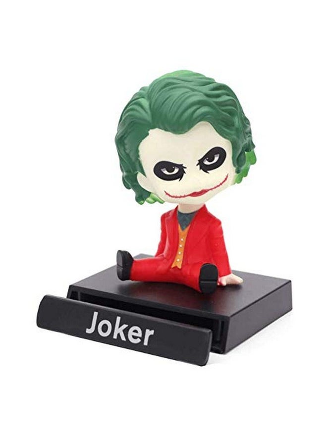 Awestuffs Phone Holder Bobblehead Action Figure for Car Dashboard, Office Desk & Study Table (Pack of 1) (Joker Serious)