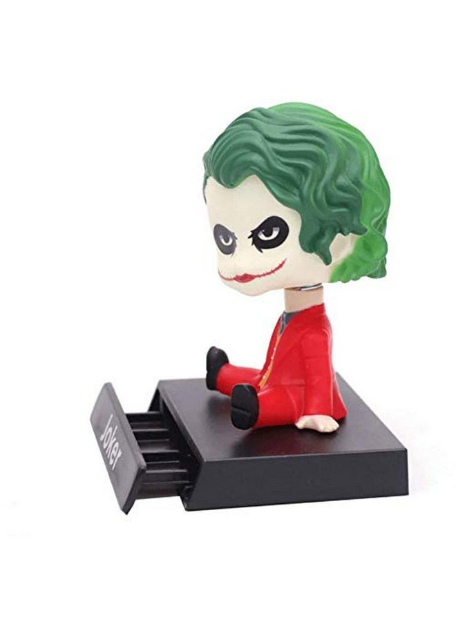 Awestuffs Phone Holder Bobblehead Action Figure for Car Dashboard, Office Desk & Study Table (Pack of 1) (Joker Serious)