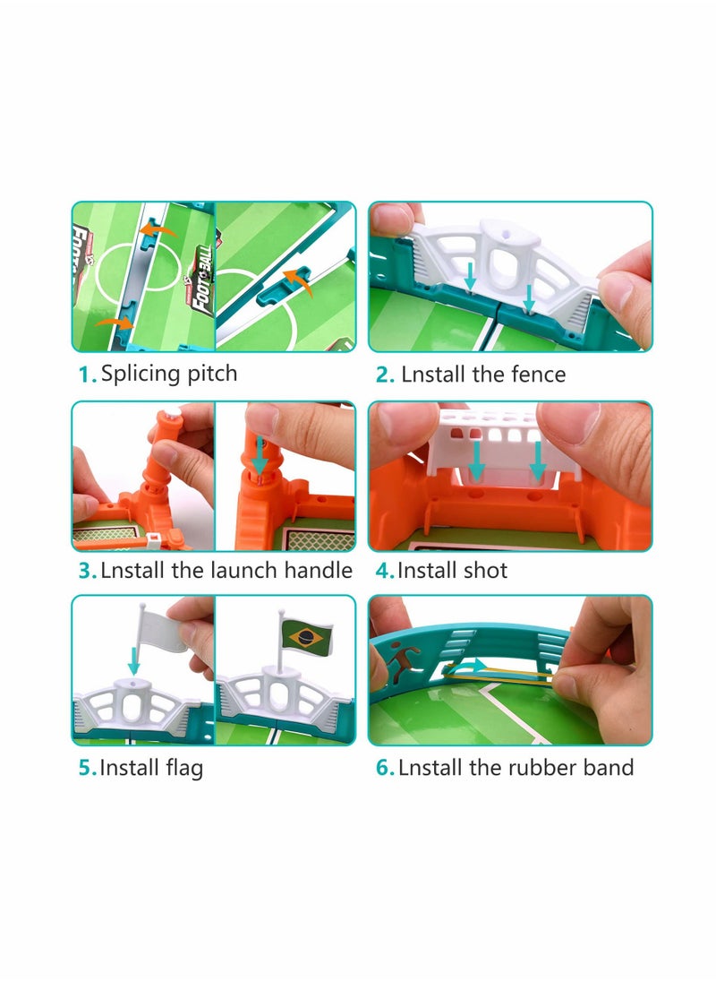 Mini Table Soccer Game Table Top Football Game Mini Tabletop Football Mini Tabletop Soccer Game Desktop Interactive Soccer Game Toy for Kids Adults Birthday Party World Cup Gift