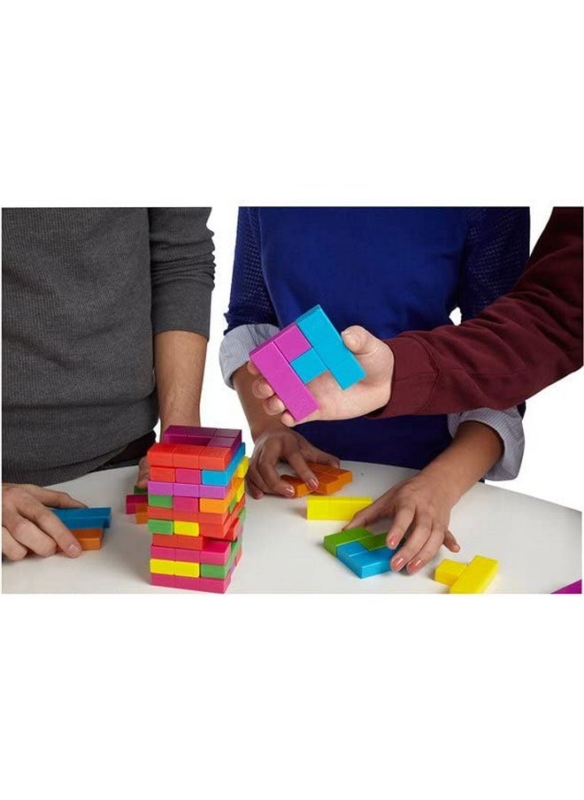 PLUSPOINT Tetris Stacking Colourfull Blocks Balance The Tower Game for Kids Hand and Eye Co-Ordination Fun Party Games for up to 8 Players Ages 6 to 96 Family Game(Tetris)