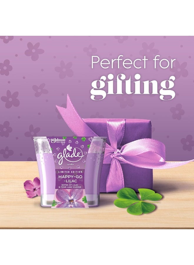 Glade Candle Jar, Air Freshener, Happy-Go-Lilac, 3.4 oz