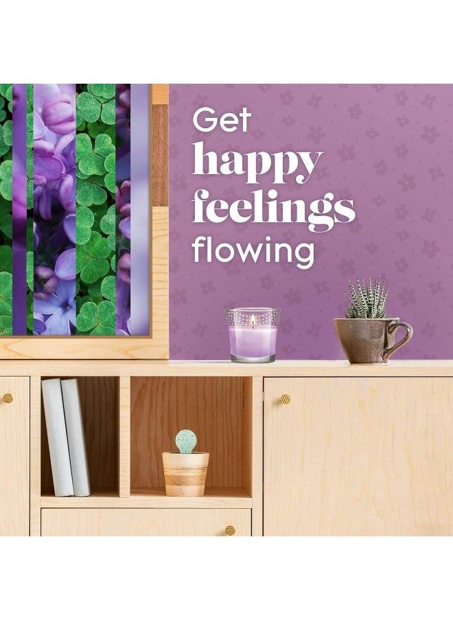 Glade Candle Jar, Air Freshener, Happy-Go-Lilac, 3.4 oz