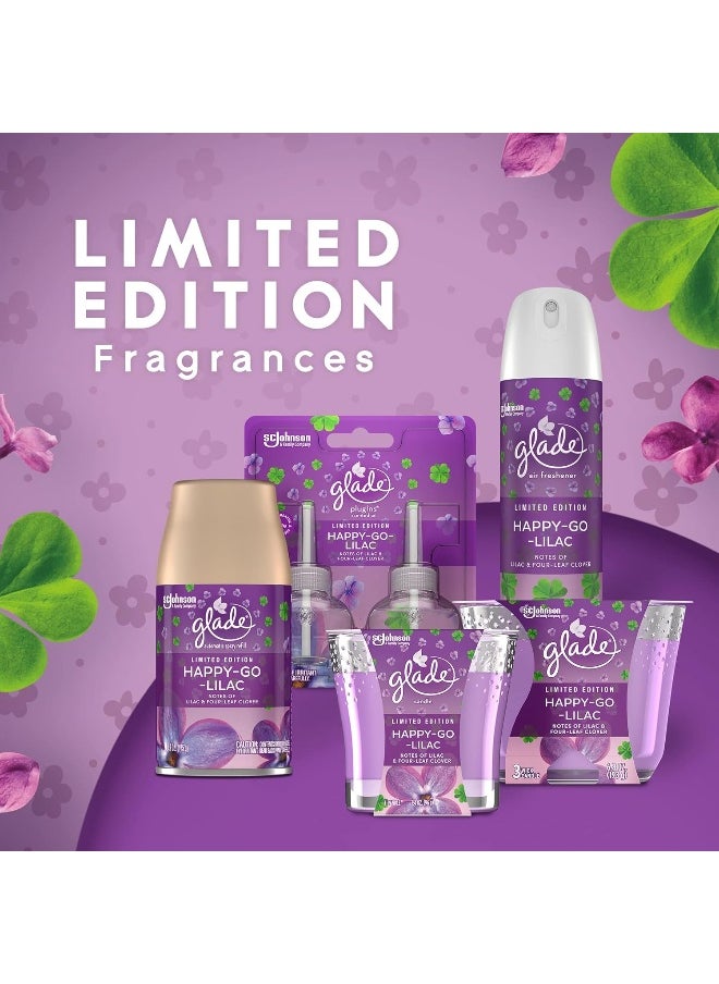 Glade Candle Jar, Air Freshener, Happy-Go-Lilac, 3.4 oz