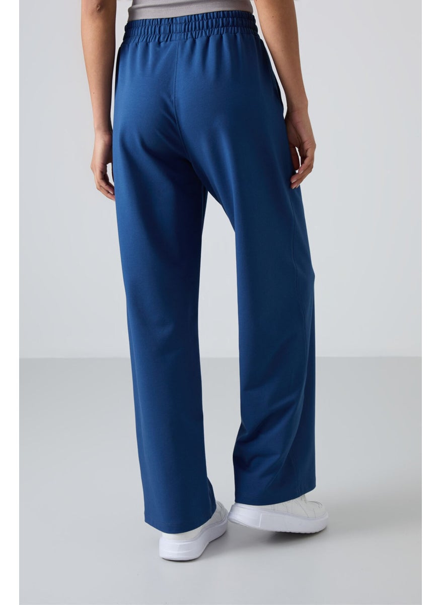 Parliament High Waist Pocket Comfortable Form Wide Leg Women's Tracksuit Bottom - 94567