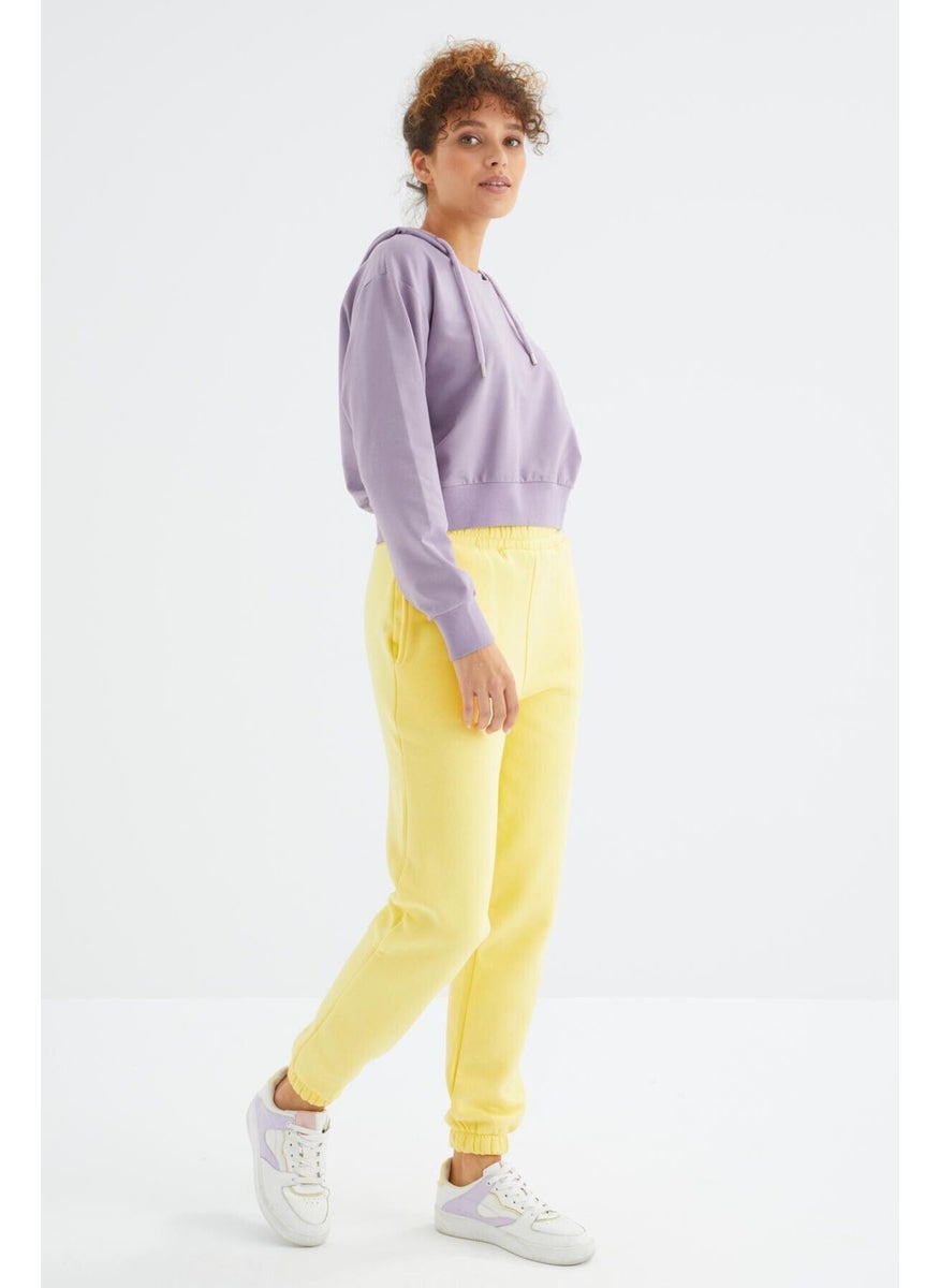 Lemon High Waist Comfortable Form Basic Jogger Women's Tracksuit Bottom - 94624