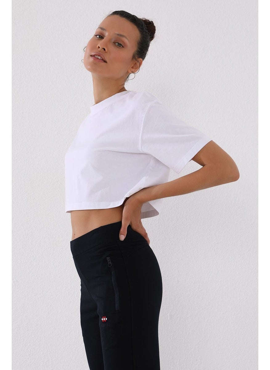 Classic Pocket Zipper Navy Blue Women's Tracksuit Bottoms