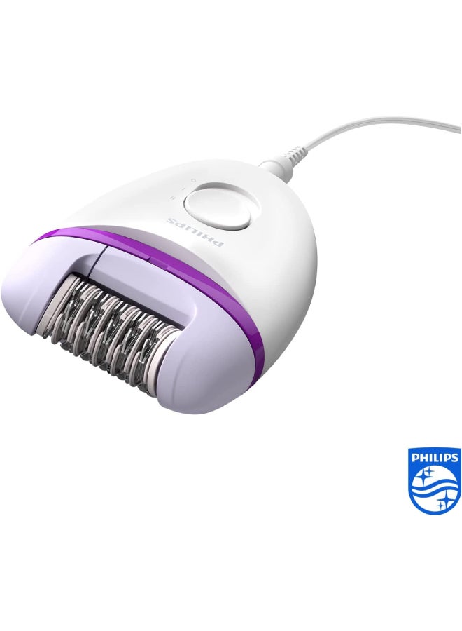 Renewed - Satinelle Essential Corded Compact Epilator White/Purple 300grams