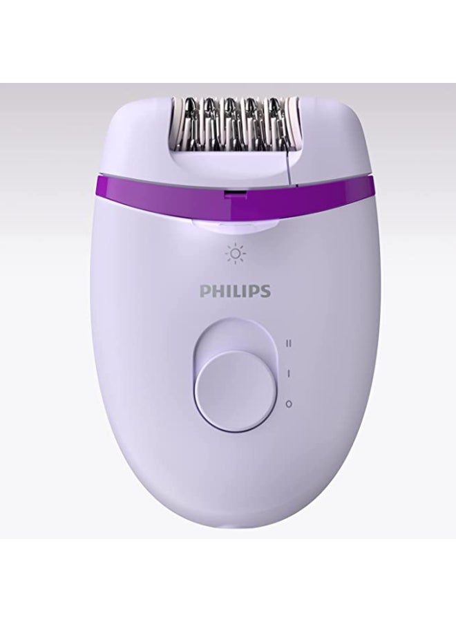 Renewed - Satinelle Essential Corded Compact Epilator White/Purple 300grams