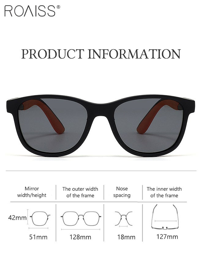 Round Polarized Sunglasses for Kids, UV400 Protection Cute Beach Holiday Sun Glasses with Lightweight Flexible TPEE Frame for Boys Girls and Children Age 3-12, Black Orange
