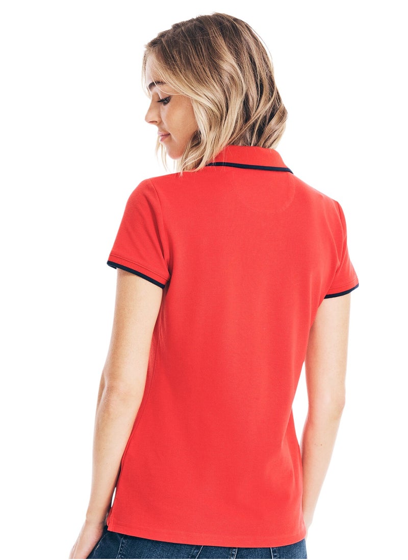 Basic Regular Fit Premium Cotton Logo Polo Shirt