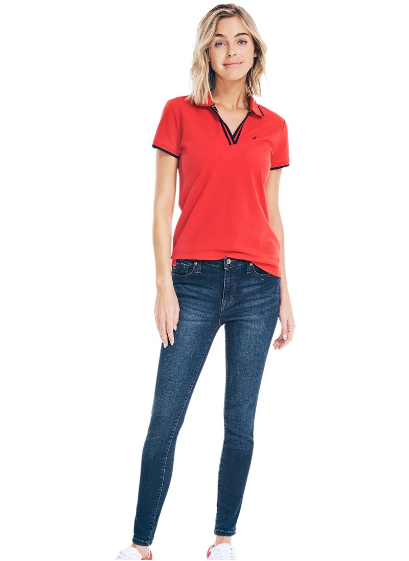 Basic Regular Fit Premium Cotton Logo Polo Shirt