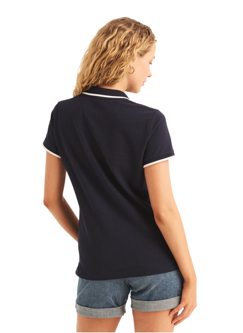 Basic Regular Fit Premium Cotton Logo Polo Shirt