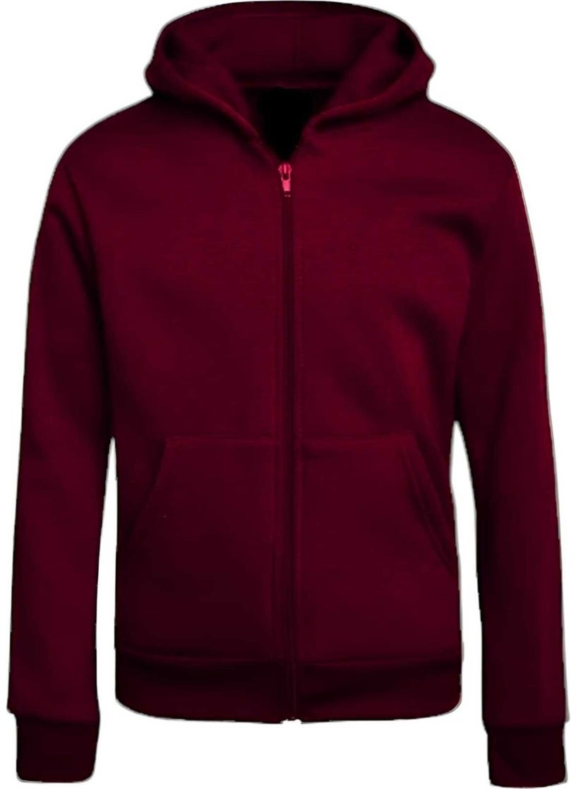 Kids Cotton Hooded Zippered Sweatshirt 2 Piece Set