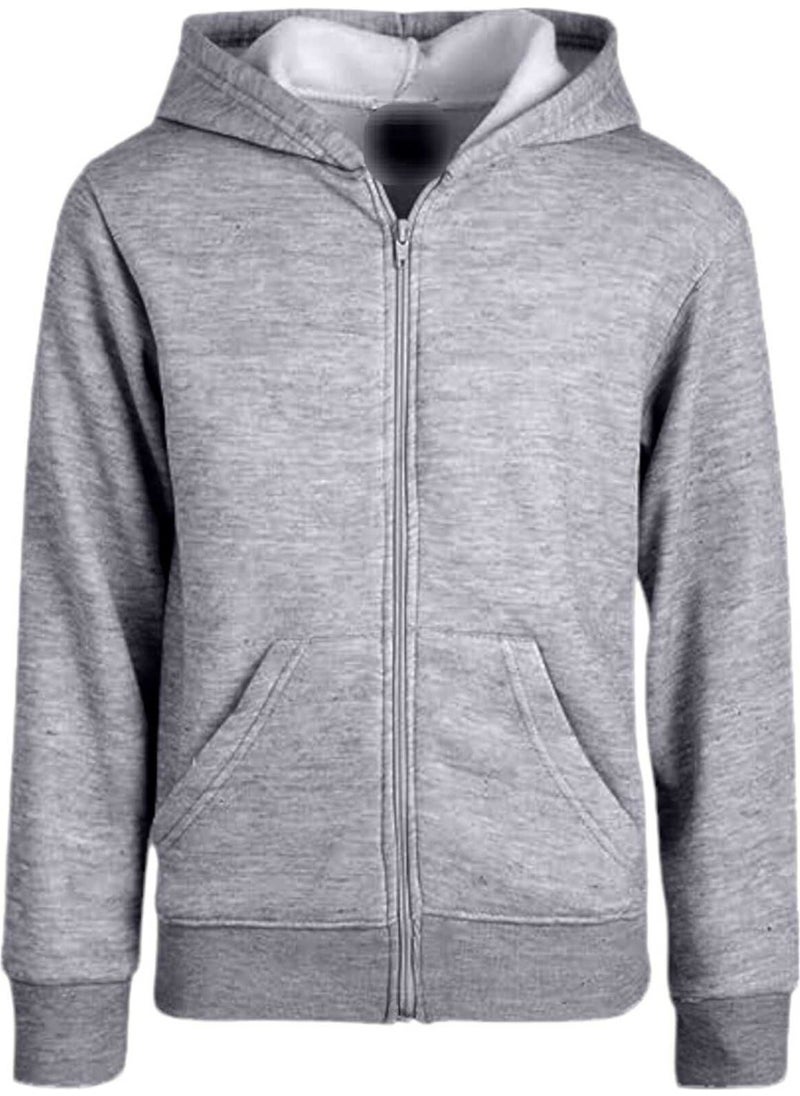 Kids Cotton Hooded Zippered Sweatshirt 2 Piece Set