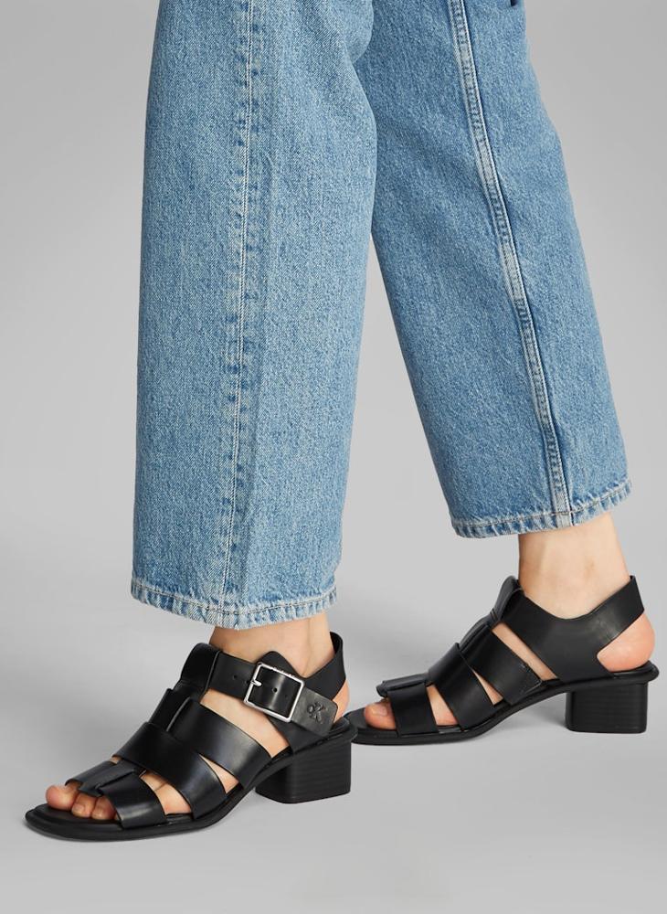 HEELED SANDALS WITH BUCKLE
