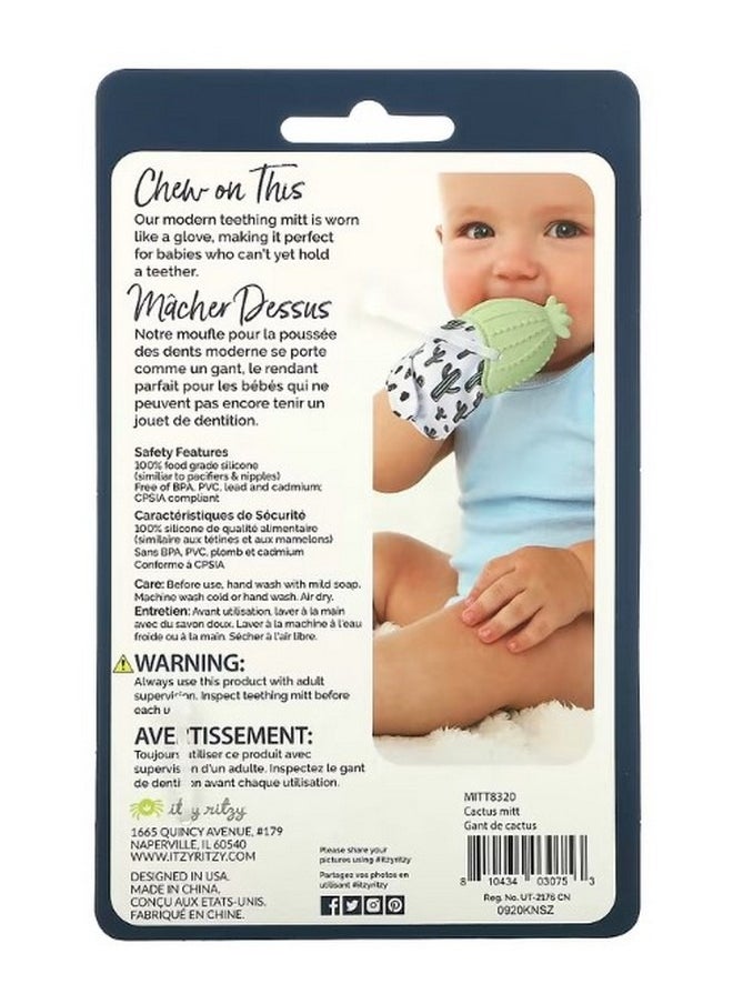 Itzy Mitt Food Grade Silicone Teether 3 Months Cactus 1 Teether