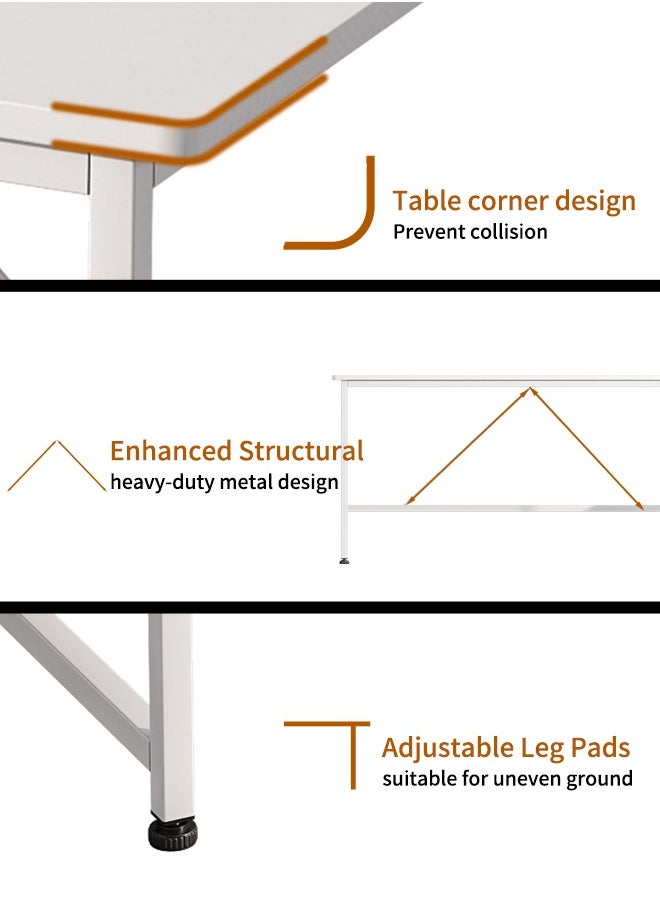 130cm Gaming Desk,Simple Computer Desk,Office Table with Storage,Study Desk for Home Office Desk