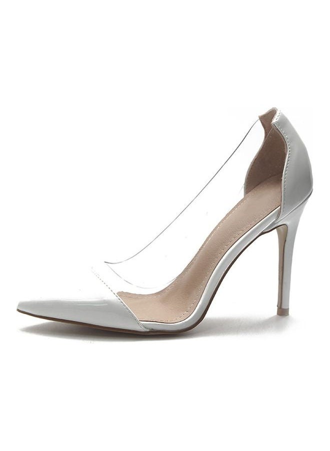 High Heeled Creative Design Pointed Pumps White