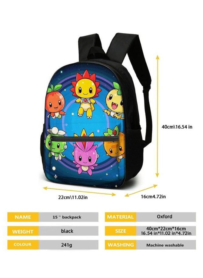 Cartoon three-piece schoolbag with zipper - 530