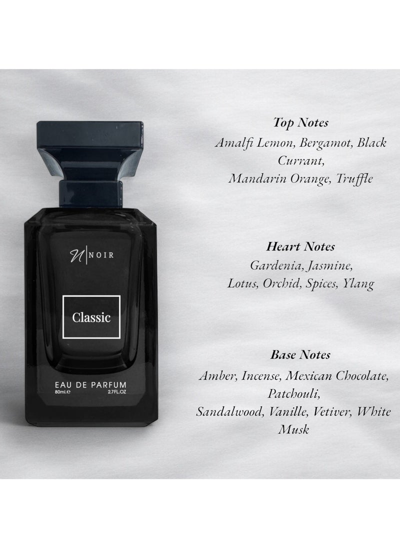 Classic Eau de Parfum for Men – Bold, Long-Lasting Fragrance with Truffle, Cacao & Spices – 80ml