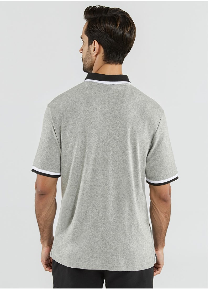 Basic Regular Fit Premium Cotton Logo Polo Shirt