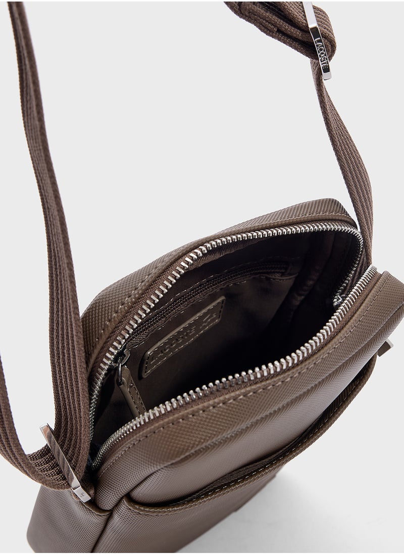 Logo Zip Over Crossbody