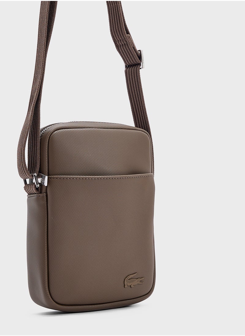 Logo Zip Over Crossbody