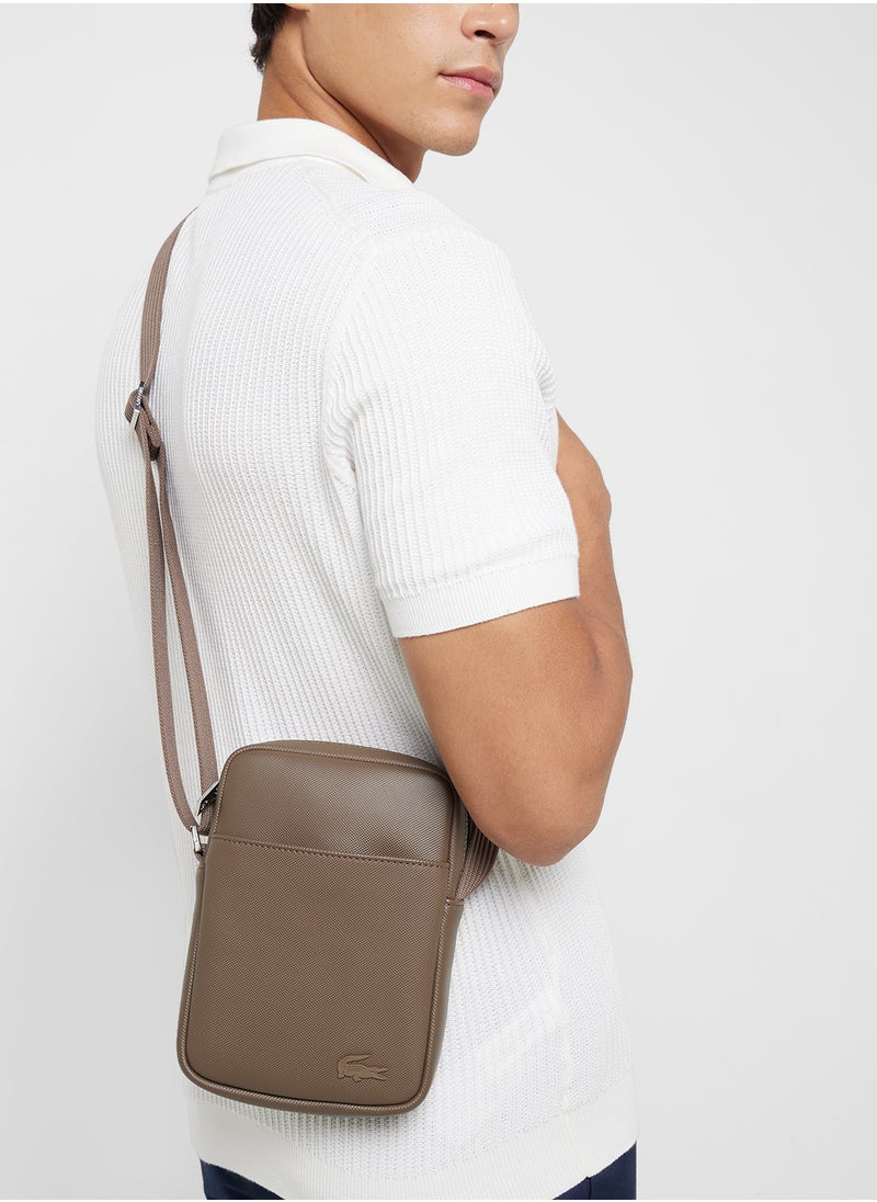 Logo Zip Over Crossbody