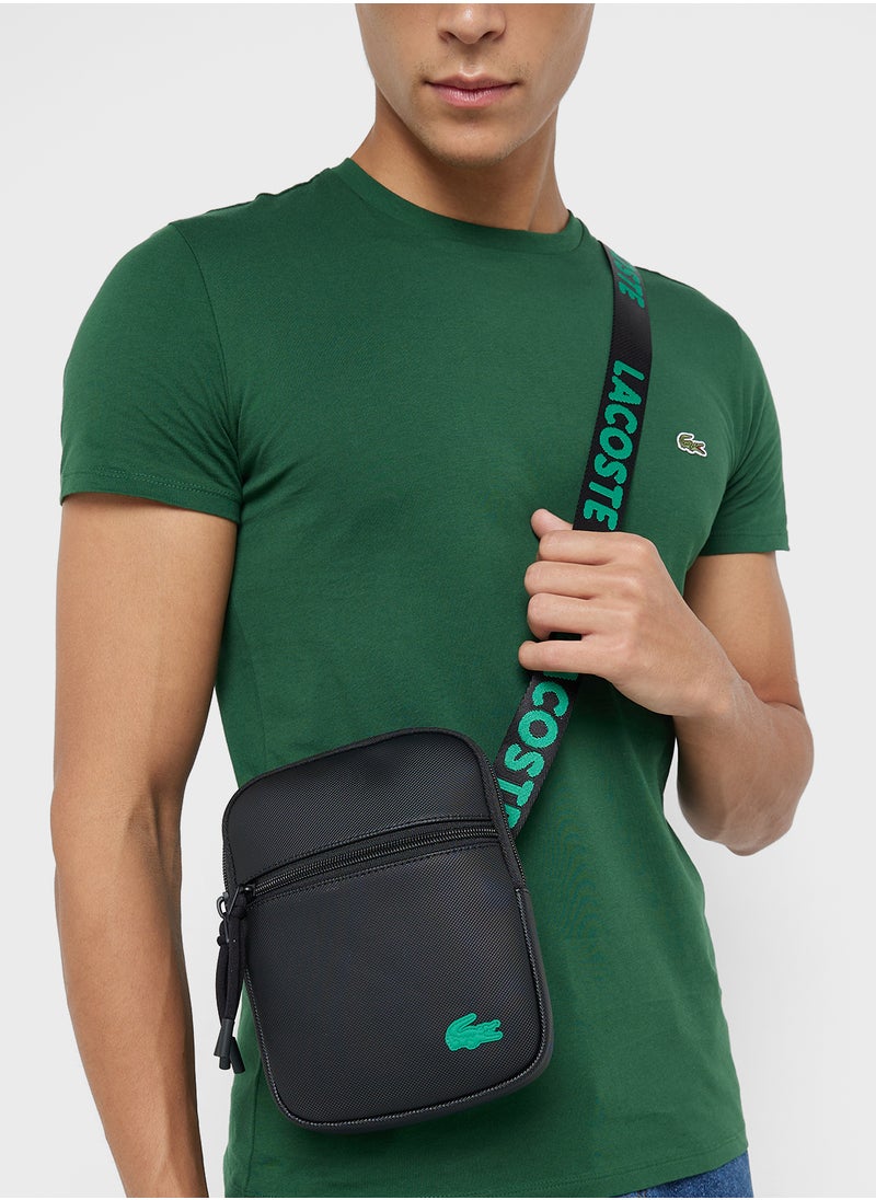Logo Zip Over Crossbody