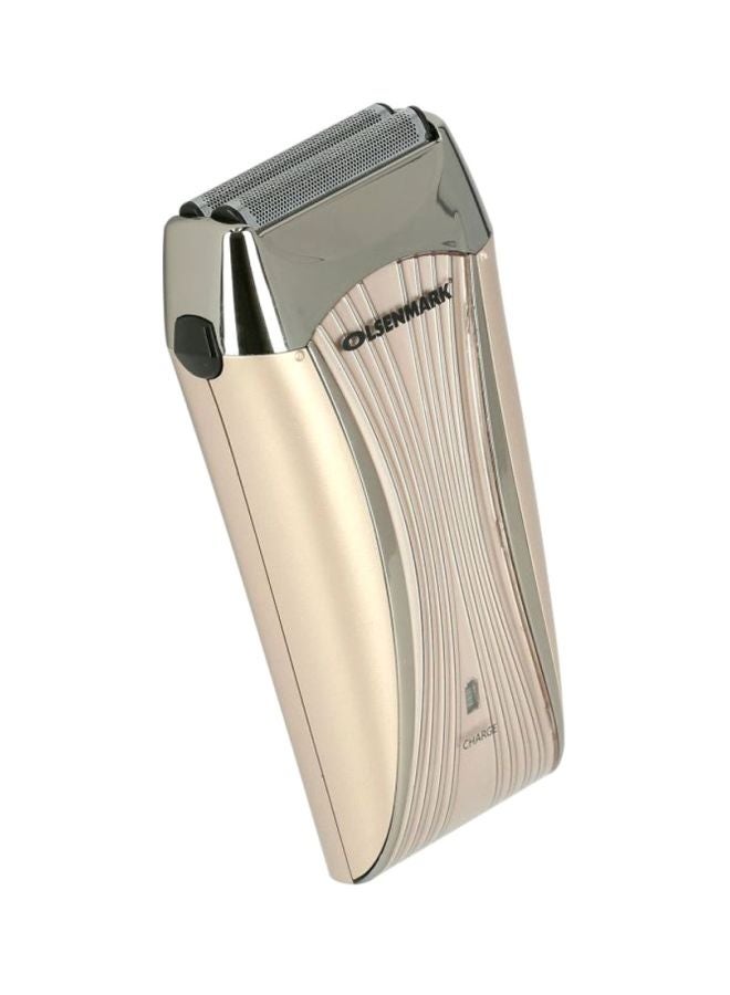 Men'S Electric Foil Shaver OMSR4016S, Mini Travel Rechargeable Precision Foil Shaver With Sideburn Trimmer For Beard & Stubble, Cordless Electric Beard Razor, Reciprocating Trimmer 2 Year Warranty Black Beige/Silver 18cm