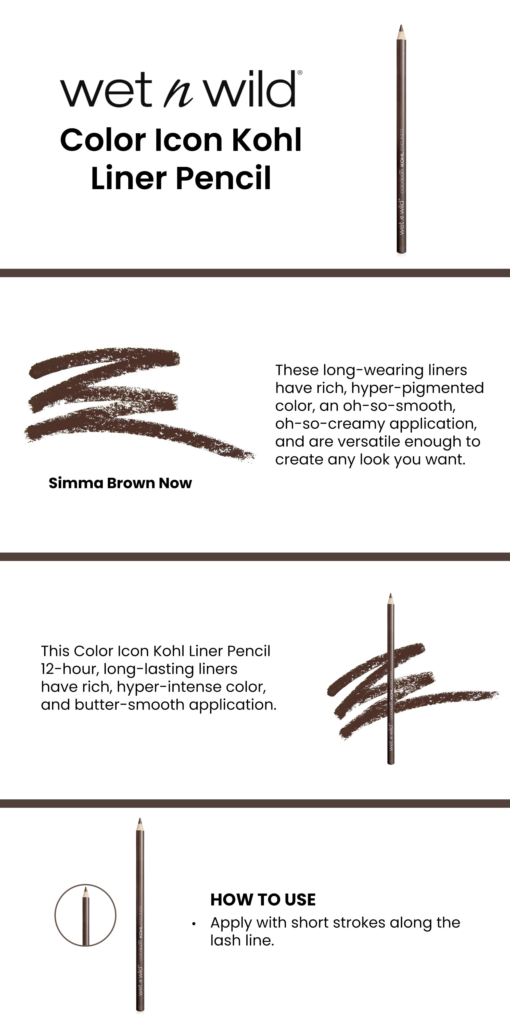 Colour Icon Kohl Eyeliner Pencil 603A Simma Brown Now